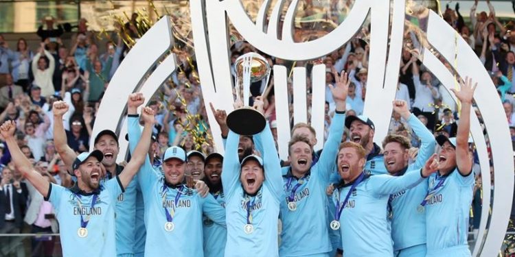 In a thrilling encounter Sunday night at the Lord's, England were adjudged the winners of the world Cup on the basis of their superior boundary count.