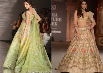 Malaika turned showstopper for ace designer Sulakshana Monga whereas Kriti closed the show for designer duo Shyamal and Bhumika for their annual couture collection showcase.