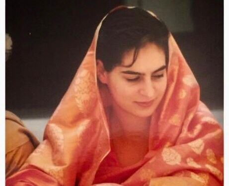 Tens of thousands of people liked the photograph within hours that showed Priyanka Gandhi draped in a pink Banarasi saree.