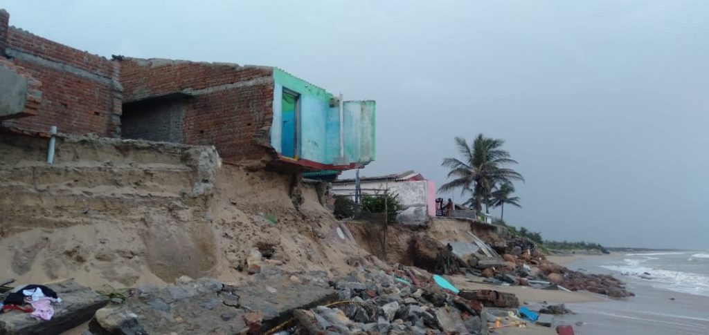 Families hit by sea-water ingress