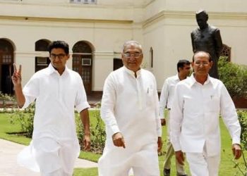 Former Haryana CM Bhupinder Singh Hooda and son Deepender. File pic