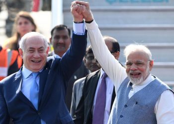 Narendra Modi and Benjamin Netanyahu. File pic