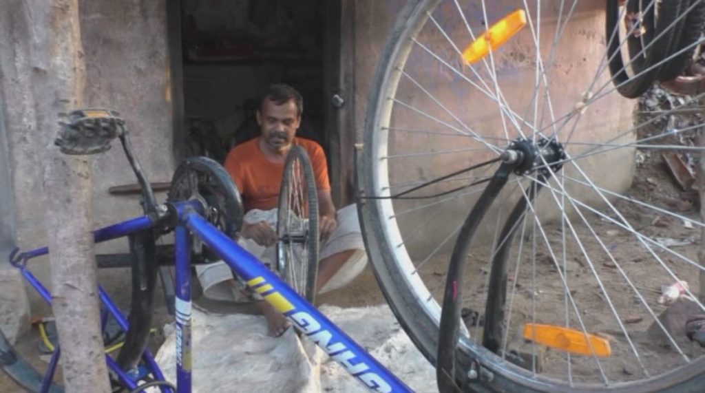 Differently-abled cycle mechanic takes obstacles in stride