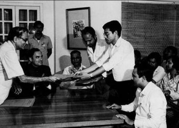 Assam Accord signed by the Centre, the state, AASU and AAGSP in the presence of then Prime Minister Rajiv Gandhi in 1985.