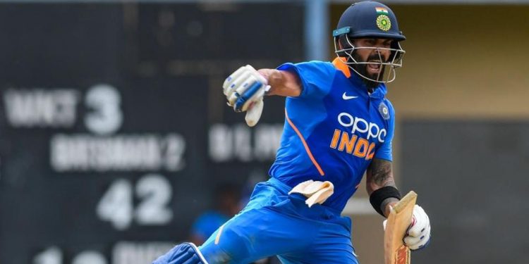 Kohli achieved the feat during the second ODI against West Indies when  he hit Jason Holder for a boundary in the 32nd over.