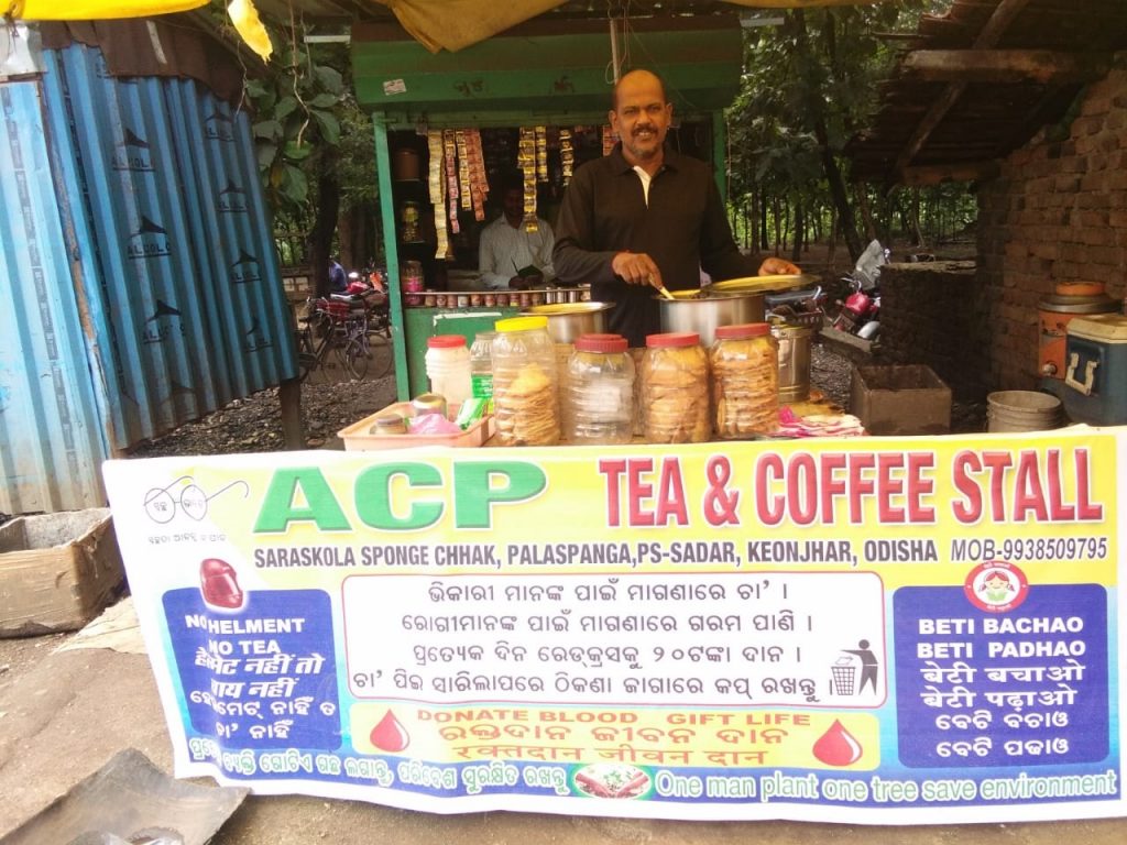 Vendor with a mission: No helmet, no tea