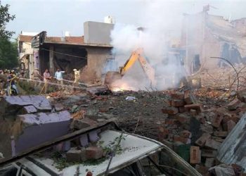 Teams of National Disaster Response Force (NDRF) were trying to find out any person still trapped under the debris, officials said.