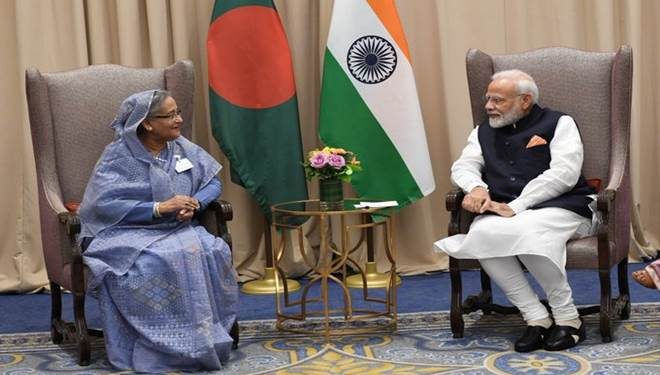 Modi met Hasina here for a bilateral meeting on the margins of the High Level Segment of the 74th session of the UN General Assembly Friday.