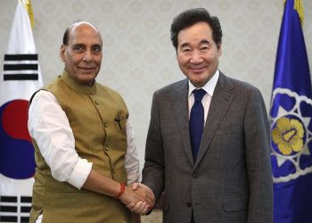 Rajnath Singh is on a three-day official visit to South Korea in the second leg of a two-nation tour which also involved Japan.