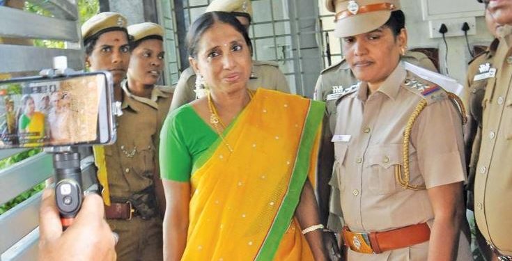 She returned to the Vellore Central Prison Sunday evening.