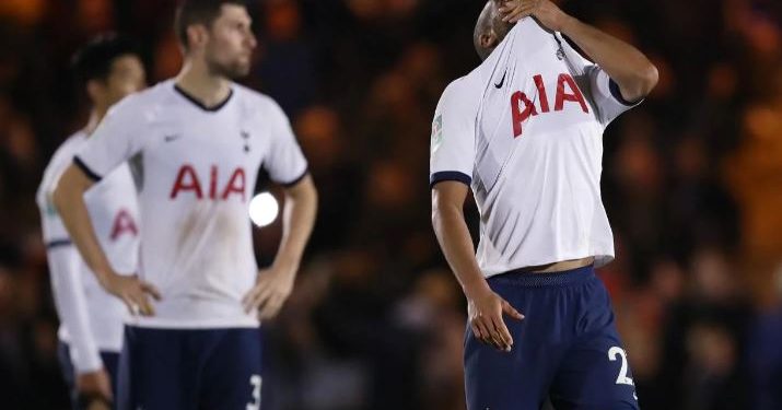 Mauricio Pochettino's side were held to a 0-0 draw in normal time before losing 4-3 on penalties against opponents currently 10th in League Two Tuesday.