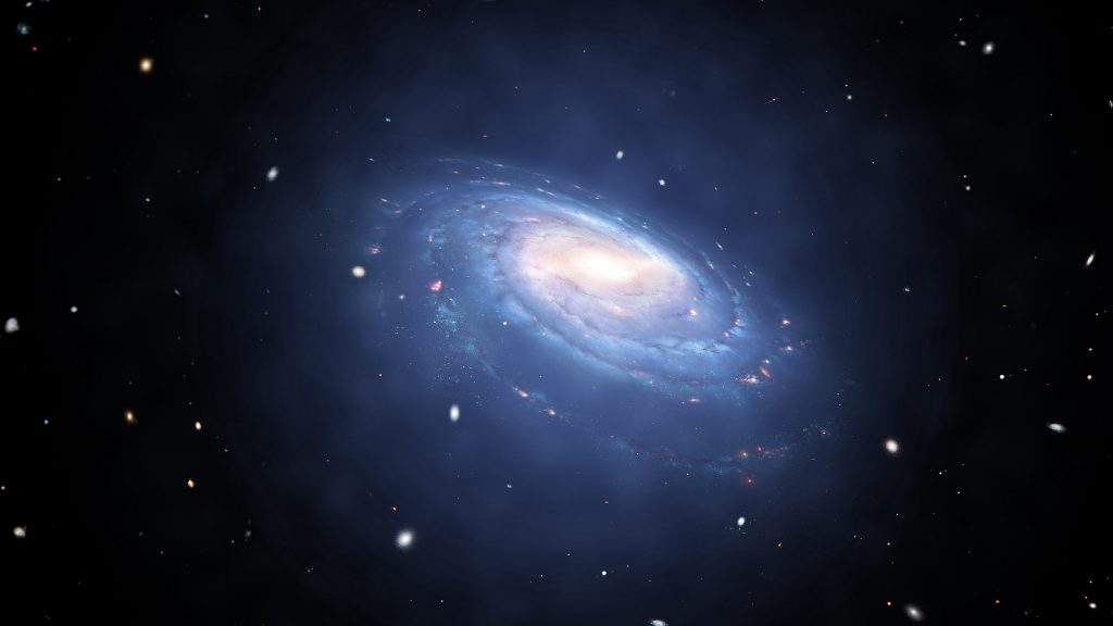 Astronomers use new lens technique to spot early-stage galaxy