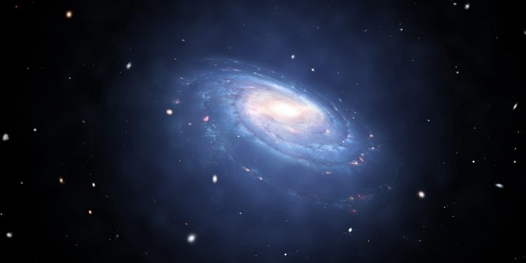 Astronomers use new lens technique to spot early-stage galaxy