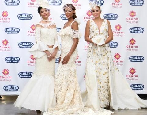 Wedding dress made out of toilet paper won this competition