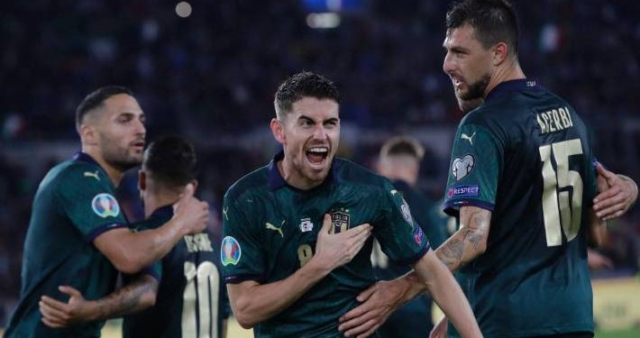 Chelsea midfielder Jorginho dispatched a second-half penalty for Italy.