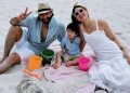 The happy trio: Saif Ali Khan and Kareena Kapoor with son Taimur