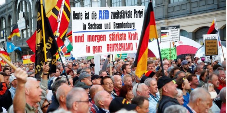 The city is the birthplace of the Islamophobic Pegida movement, which holds weekly rallies here, while the anti-immigration Alternative fuer Deutschland (AfD) party won 28 percent in September regional elections.