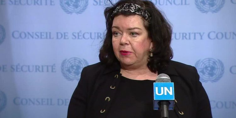 Karen Pierce, Permanent Representative of the UK to the UN and President of the Security Council