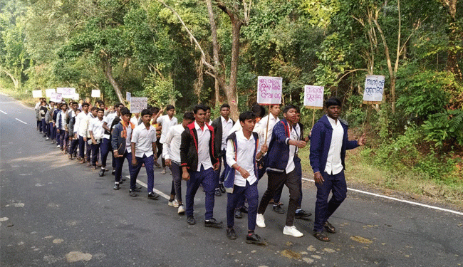 Students march 26km demanding additional teachers for school  