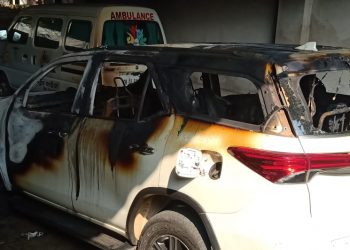 Miscreants set MLA’s vehicle, ambulance on fire in Talcher