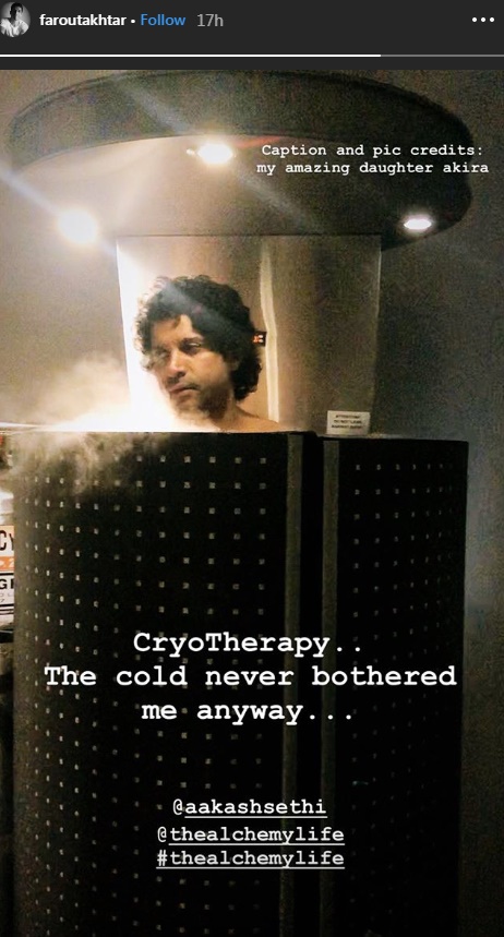 Farhan, Shibani undergo freezing 'cryotherapy' treatment