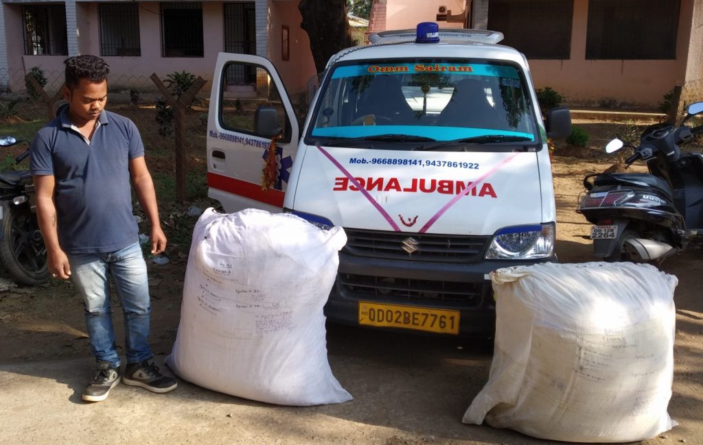 82 kg cannabis seized from ambulance, two arrested