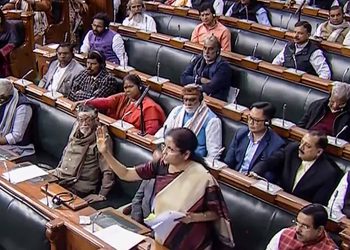 Nirmala Sitharaman speaks in the Lok Sabha, Tuesday