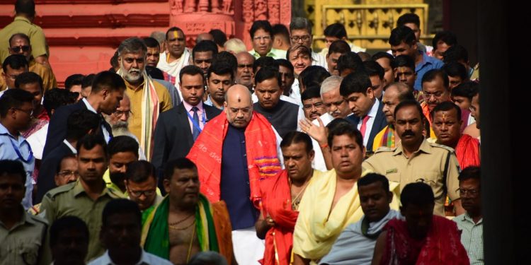 Union Home Minister Amit Shah offers prayer at Puri Jagannath temple