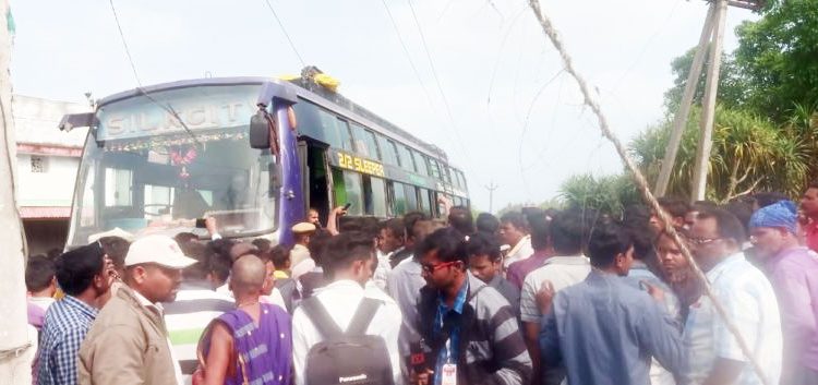 40 injured as bus catches fire in Ganjam