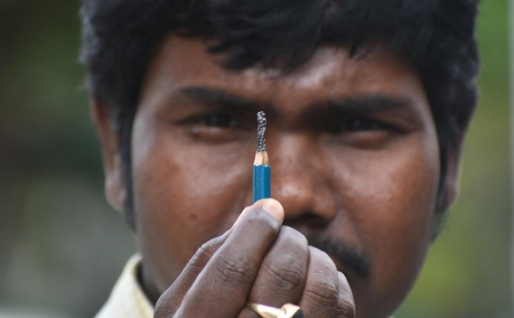 International Women's Day: Miniature artist carves out figurine on pencil tip