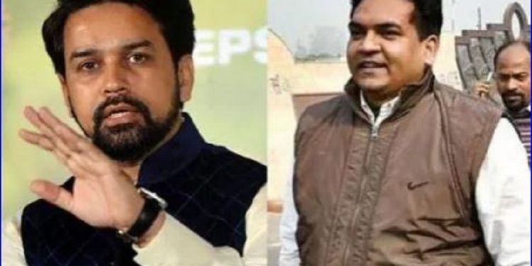 Anurag Thakur (left) and Kapil Mishra.