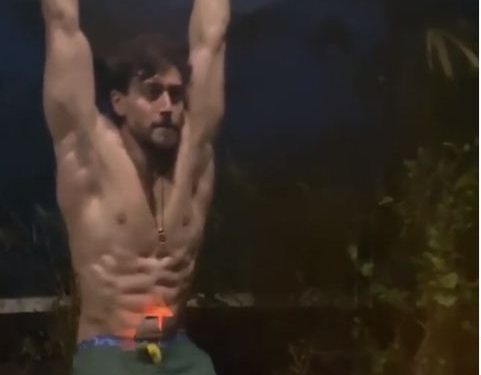 Watch: Tiger Shroff plays football in the drawing room to stay active