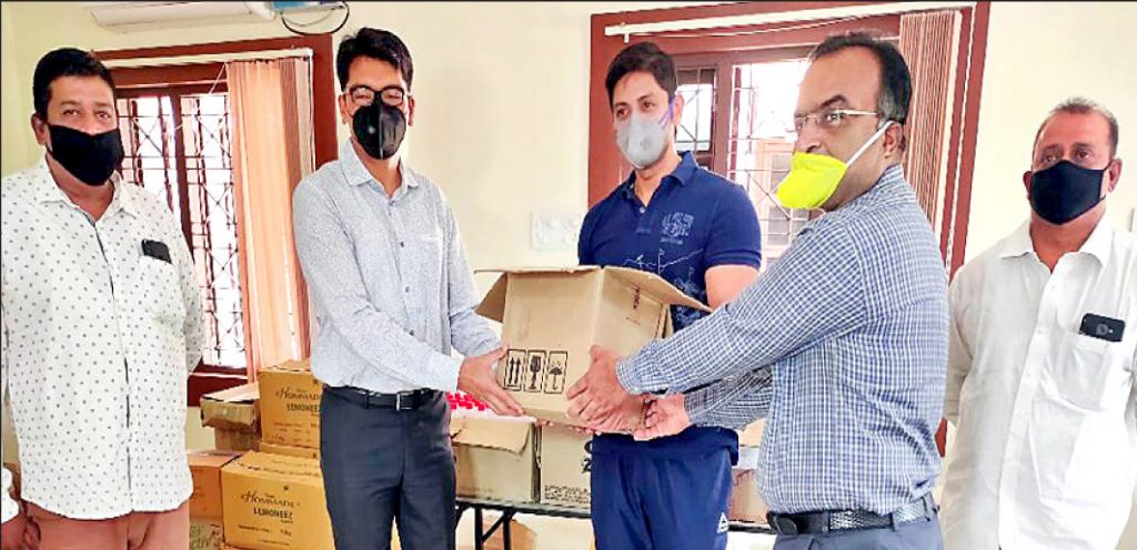 Christ College makes hand sanitisers for police personnel fighting COVID-19