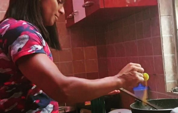 Sprinter Dutee Chand tries her hand at cooking