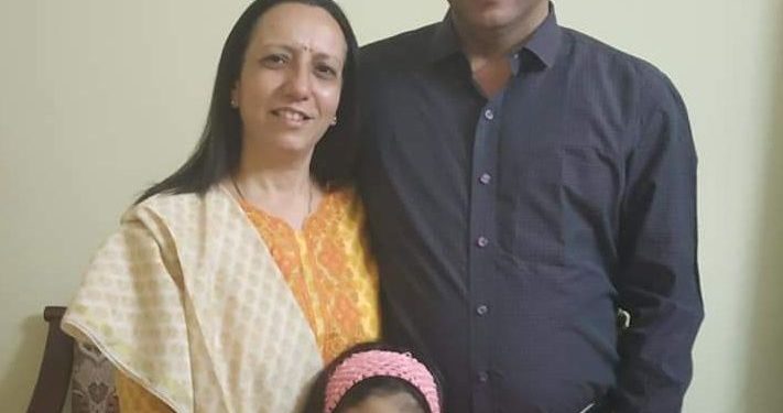 A Nagpur-based Indian Railway employee, Khushroo Poacha with wife Fermin and daughter Tunisha. Pic: IANS