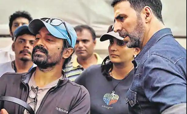 Raja Krishna Menon (left) and Akshay Kumar in Airlift