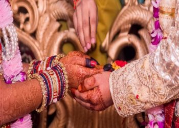 Here father spits on the breasts and face of the bride during marriage