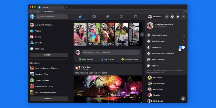 Facebook redesign goes live with dark mode on desktop app