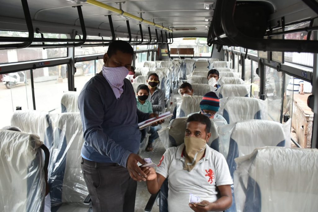 Relief for public as bus services resume in Odisha, but COVID-19 fear lurks