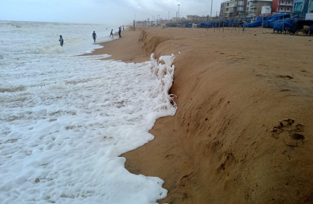 Violent sea waves trigger four feet deep erosion in Puri’s shoreline; people panic