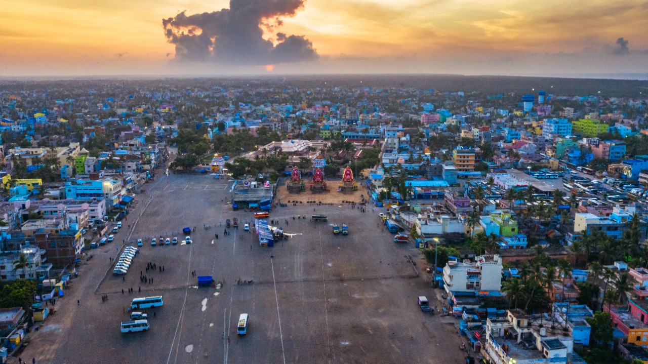 aerial view pictures of puri town