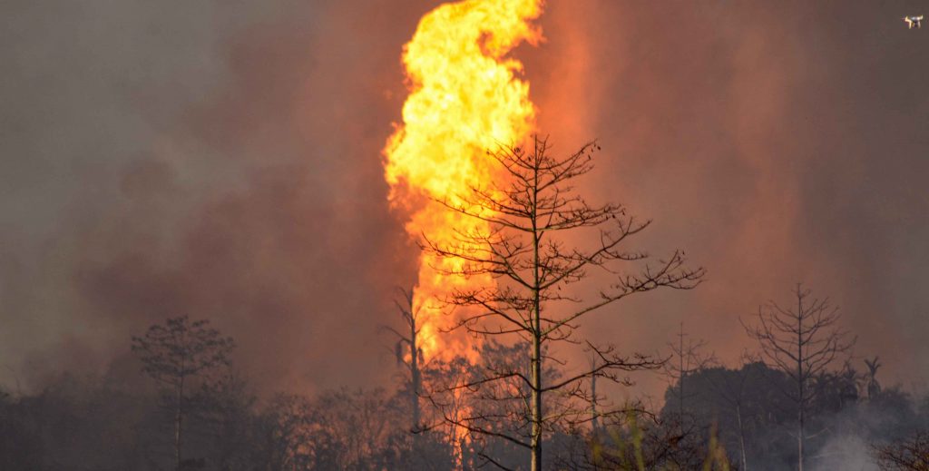 Assam oil well fire