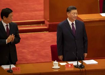 Chinese President Xi Jinping (right) at the Great Hall of the People in Beijing  PTI Photo