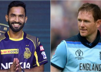 Dinesh Karthik and Eoin Morgan