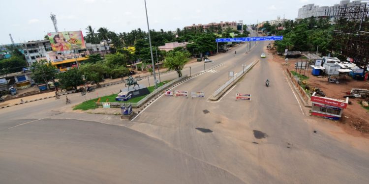 File photo of Rasulgarh square in Bhubaneswar during the coronavirus-induced shutdown