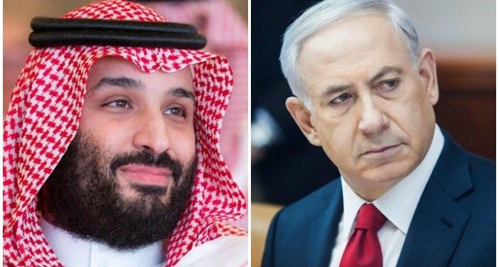 Picture collage of Saudi Arabia’s Crown Prince Mohammed bin Salman and Israel’s Prime Minister Benjamin Netanyahu. PC: File/ Geo.tv)