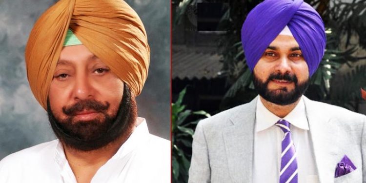 Amarinder Singh and Navjyot Singh Sidhu