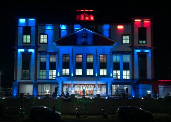 A night view of the newly-built ITAT complex in Cuttack