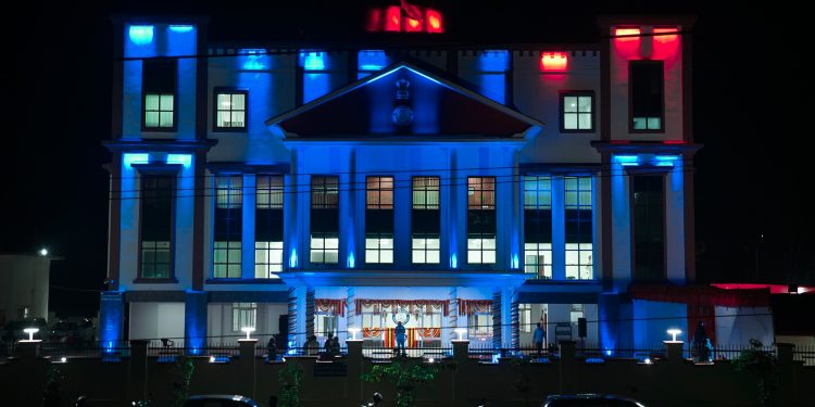 A night view of the newly-built ITAT complex in Cuttack