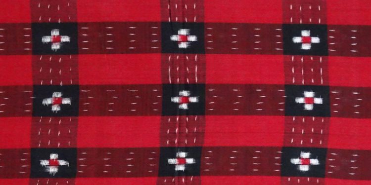 Dark Red Pasapalli ikat Material. (PC: boyanika.com)